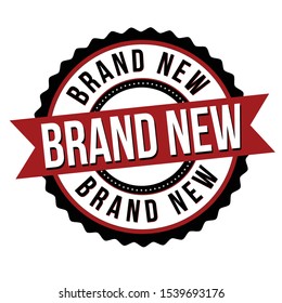 Brand new label or sticker on white background, vector illustration