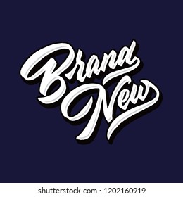 brand new lettering typography sales and marketing shop store signage poster	