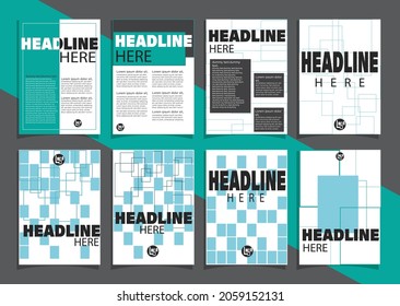 Brand new posters set, Design templates. backgrounds for branding, banner, cover, card. 8 in 1 Package. deferent 8 packs. blue flyer design. news paper style flyer with gray and blue.
