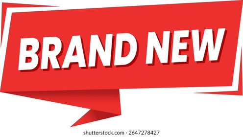 Brand New Red Banner for Product Launches and Fresh Arrivals - Modern Announcement Design