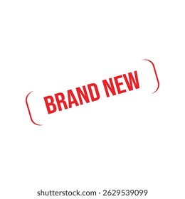 Brand New Rubber Stamp. Red Brand New Rubber Grunge Stamp Seal Vector Illustration - Vector