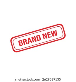 Brand New Rubber Stamp. Red Brand New Rubber Grunge Stamp Seal Vector Illustration - Vector