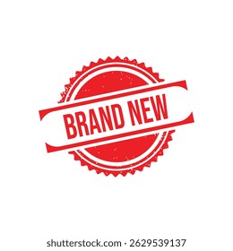 Brand New Rubber Stamp. Red Brand New Rubber Grunge Stamp Seal Vector Illustration - Vector