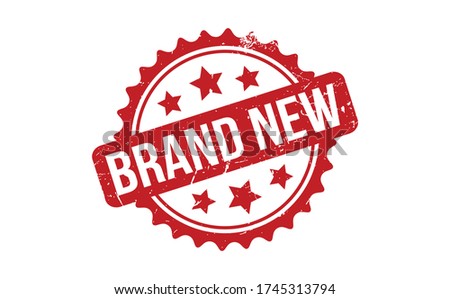 Brand New Rubber Stamp. Red Brand New Rubber Grunge Stamp Seal Vector Illustration - Vector
