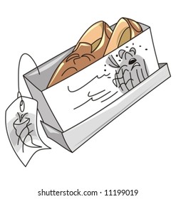 Brand new shoes in a box (Vector)