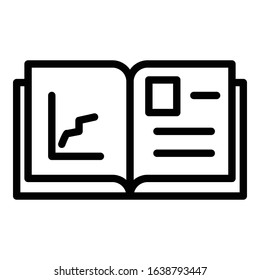 Brand open book icon. Outline brand open book vector icon for web design isolated on white background