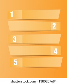 Brand orange color vector design element Info graphic Element / icon / Symbol  textured on orange background,paper craft  and illustration.