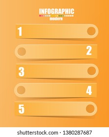 Brand orange color vector design element Info graphic Element / icon / Symbol  textured on orange background,paper craft  and illustration.