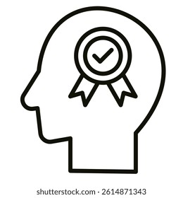 Brand Personality icon line vector illustration
