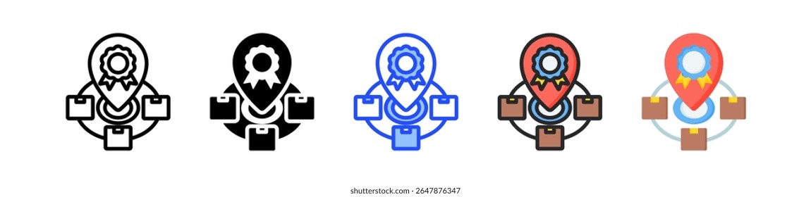 Brand Positioning Icon Collection With Multiple Styles