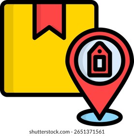 Brand Positioning Icon Lineal Color Vector Illustration