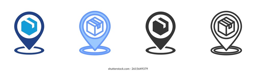 Brand Positioning icon set multiple style collection
