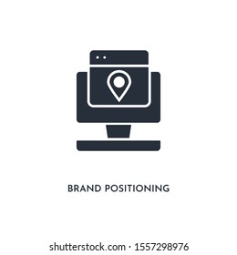 Brand Positioning Icon. Simple Element Illustration. Isolated Trendy Filled Brand Positioning Icon On White Background. Can Be Used For Web, Mobile, Ui.