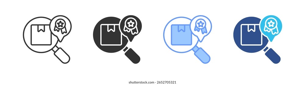 Brand Positioning Multi Style Icon Set Vector