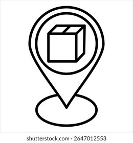 Brand Positioning Outline Icon Vector Illustration