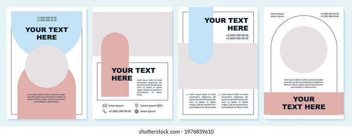 Brand promotion creative brochure template. Flyer, booklet, leaflet print, cover design with copy space. Your text here. Vector layouts for magazines, annual reports, advertising posters