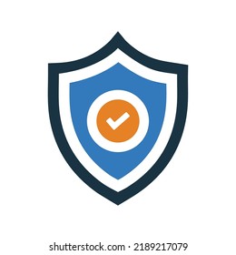 Brand Protection Icon. Glyph Style Vector EPS.