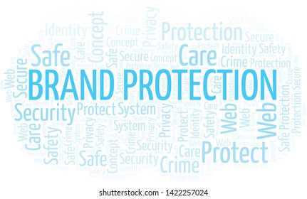 Brand Protection word cloud. Wordcloud made with text only.