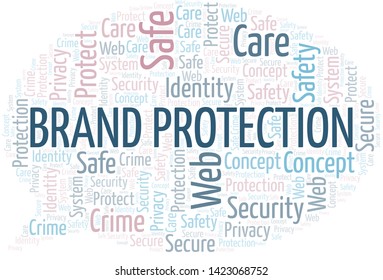 Brand Protection word cloud. Wordcloud made with text only.