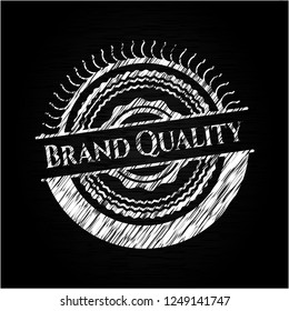 Brand Quality with chalkboard texture