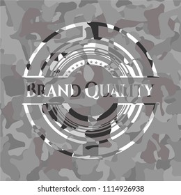  Brand Quality grBrand Quality on grey camo textureey camo emblem