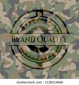 Brand Quality on camo pattern