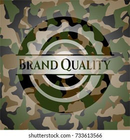 Brand Quality on camo texture