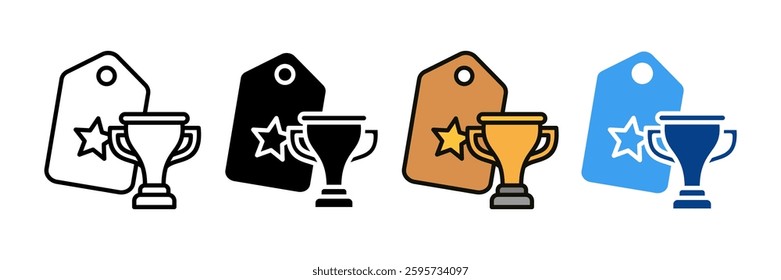 Brand Recognition Awards Icon Set Multiple Style Collection