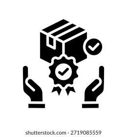 Ilustración vectorial de glifo de icono de reconocimiento de marca