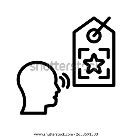 Brand Recognition icon line vector illustration