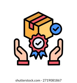 Icono de reconocimiento de marca Ilustración vectorial de color lineal