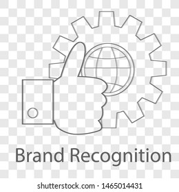 Brand Recognition Icon On Transparency Background. Modern Flat Design Vector Illustration. Symbol For Your Web Site Design.