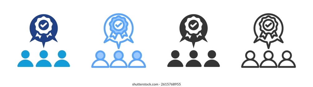 Brand Recognition icon set multiple style collection