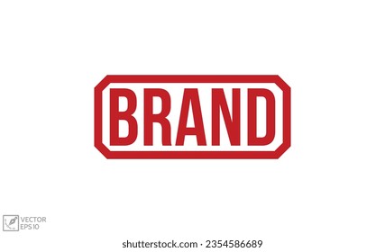 Diseño vectorial de estampado de goma roja de marca.