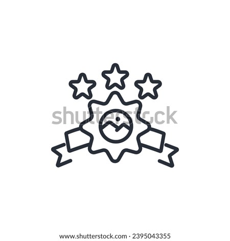 brand reputation icon. vector.Editable stroke.linear style sign for use web design,logo.Symbol illustration.