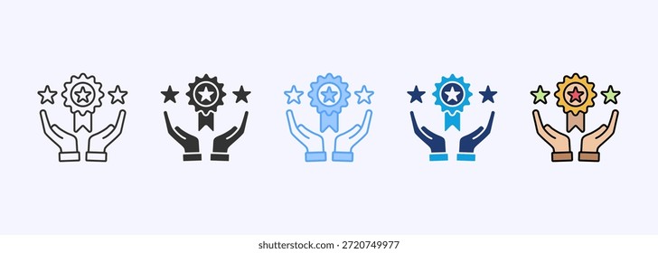 Marca Royalti Icon Set Multistyle Varios elementos de Colección para el diseño