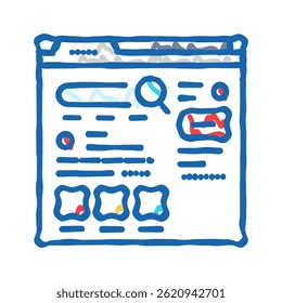 brand serp seo doodle icon sketch vector. brand serp seo sign. isolated symbol illustration
