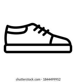 Brand sneakers icon. Outline brand sneakers vector icon for web design isolated on white background