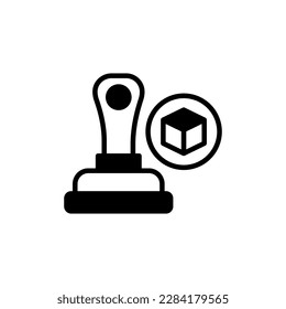 Markenstempel-Symbol in Vektorgrafik. Illustration