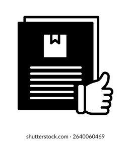 Brand Story glyph, mini illustration icon. use for modern concept, print, UI, UX kit, web and app development. Vector related to product offering, marketing, business.