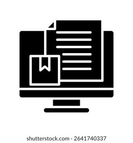 Brand Story glyph, mini illustration icon. use for modern concept, print, UI, UX kit, web and app development. Vector related to product offering, marketing, business.