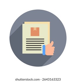 Brand Story rounded color, mini illustration icon. use for modern concept, print, UI, UX kit, web and app development. Vector related to product offering, marketing, business.