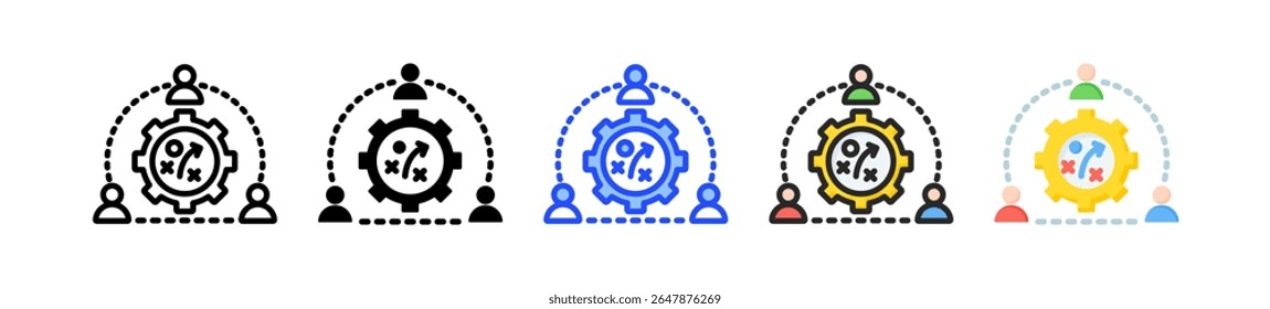Brand Strategy Icon Collection With Multiple Styles