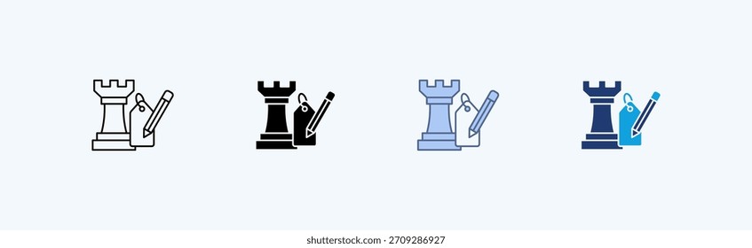Brand Strategy Multiple Icon Illustration Vector