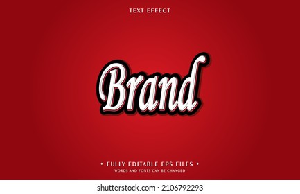 Brand style editable text effect