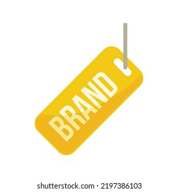 Brand tag icon. Flat illustration of brand tag vector icon isolated on white background