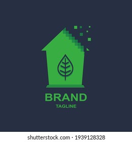 brand tagline. environmentally friendly home products with a green home concept