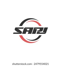 Brand Text SAPJ In Circle Geometric Modern Design Template Logo