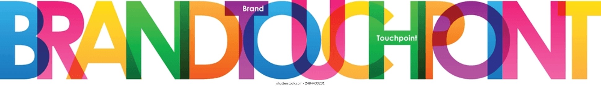 BRAND TOUCHPOINT colourful vector letters icon