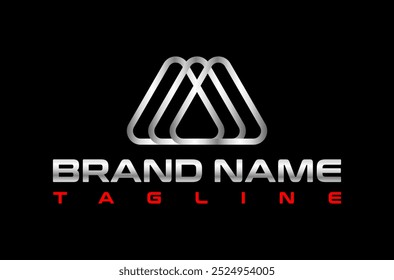 Brand Triangle Shape Triple Letter A Logo Design Vector Icon Symbol Illustrations. Multifunctional Logo that can be used in many brand business and companies its a creative and cool icon. Ready print.